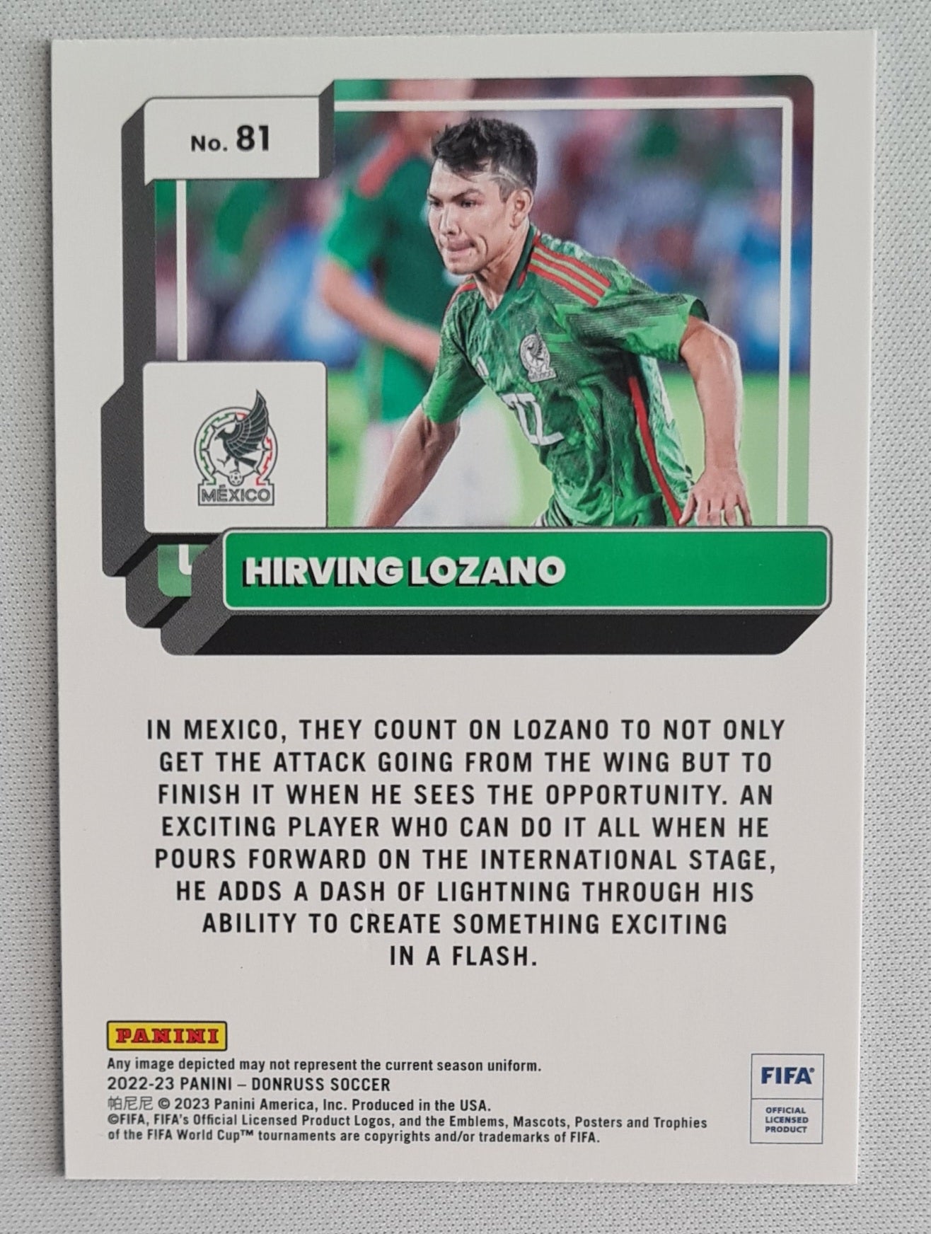 Hirving Lozano - 2022/23 Panini Donruss Orange Foil #81 Mexico
