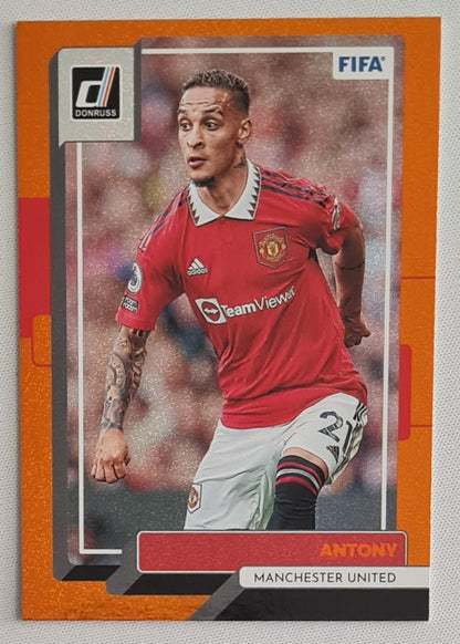 Antony - 2022/23 Panini Donruss Orange Foil #136 Manchester United