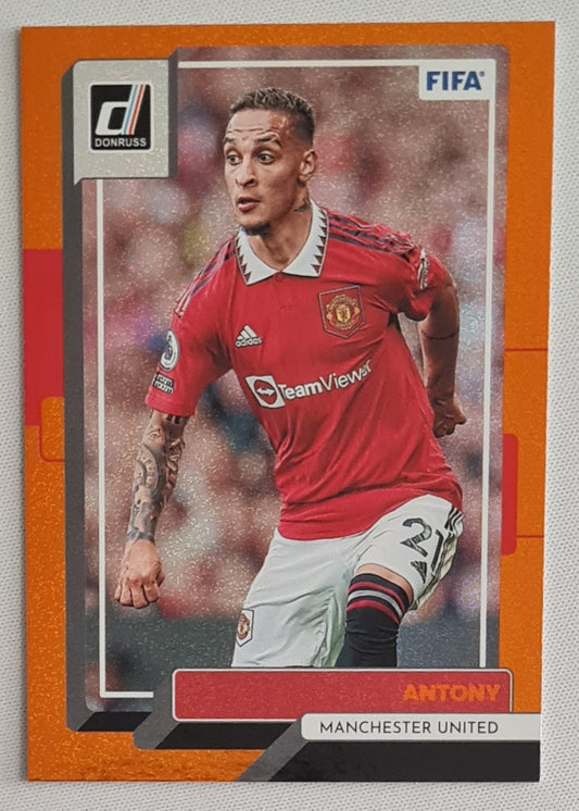 Antony - 2022/23 Panini Donruss Orange Foil #136 Manchester United