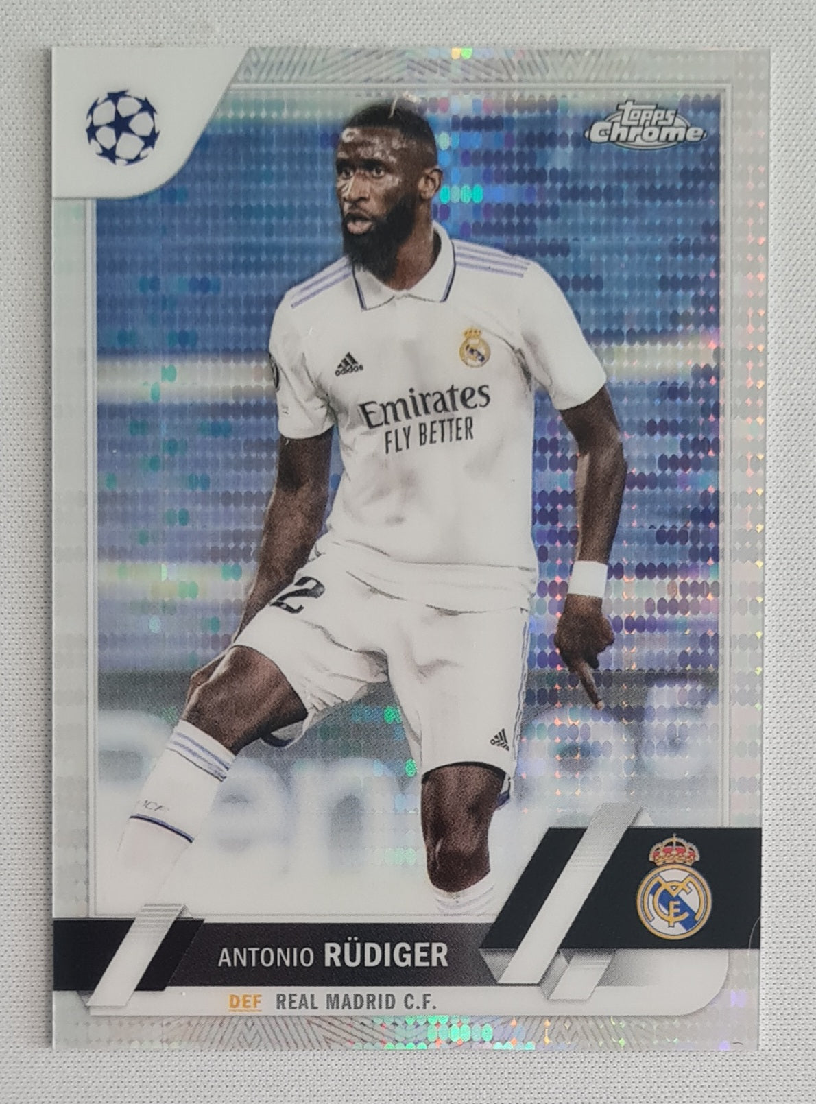Antonio Rudiger - 2023/24 Topps Chrome UEFA Club Competitions Pulsar #164 Real Madrid