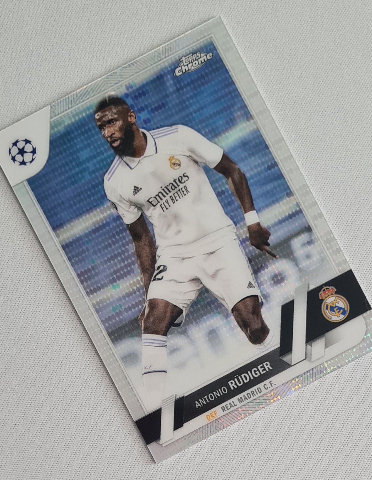 Antonio Rudiger - 2023/24 Topps Chrome UEFA Club Competitions Pulsar #164 Real Madrid