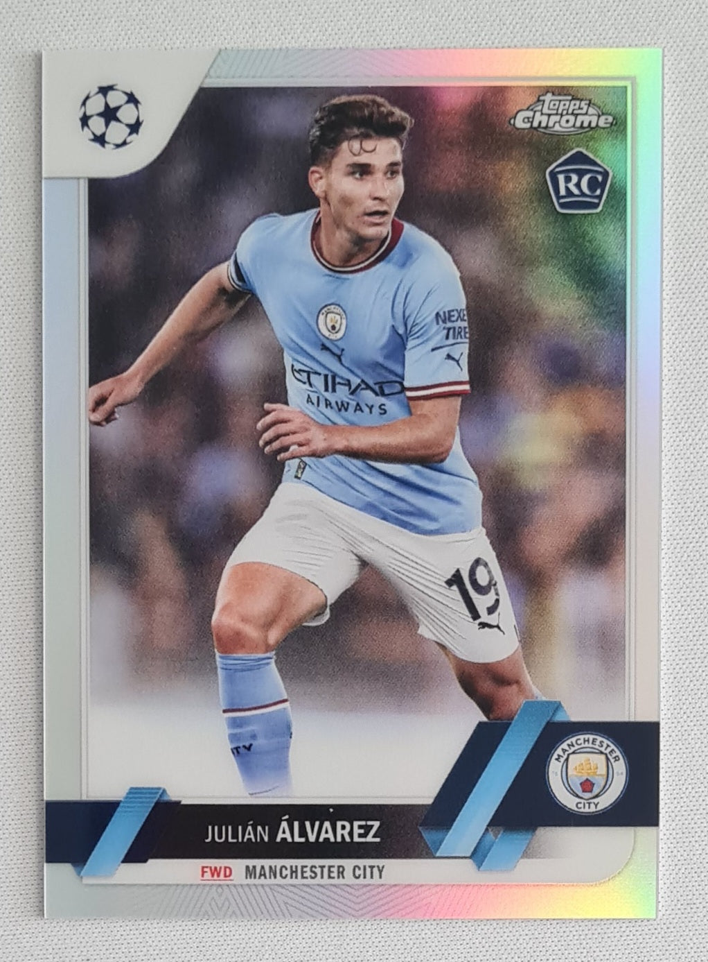 Julian Alvarez - 2022/23 Topps Chrome UEFA Club Competitions Silver #68 Manchester City
