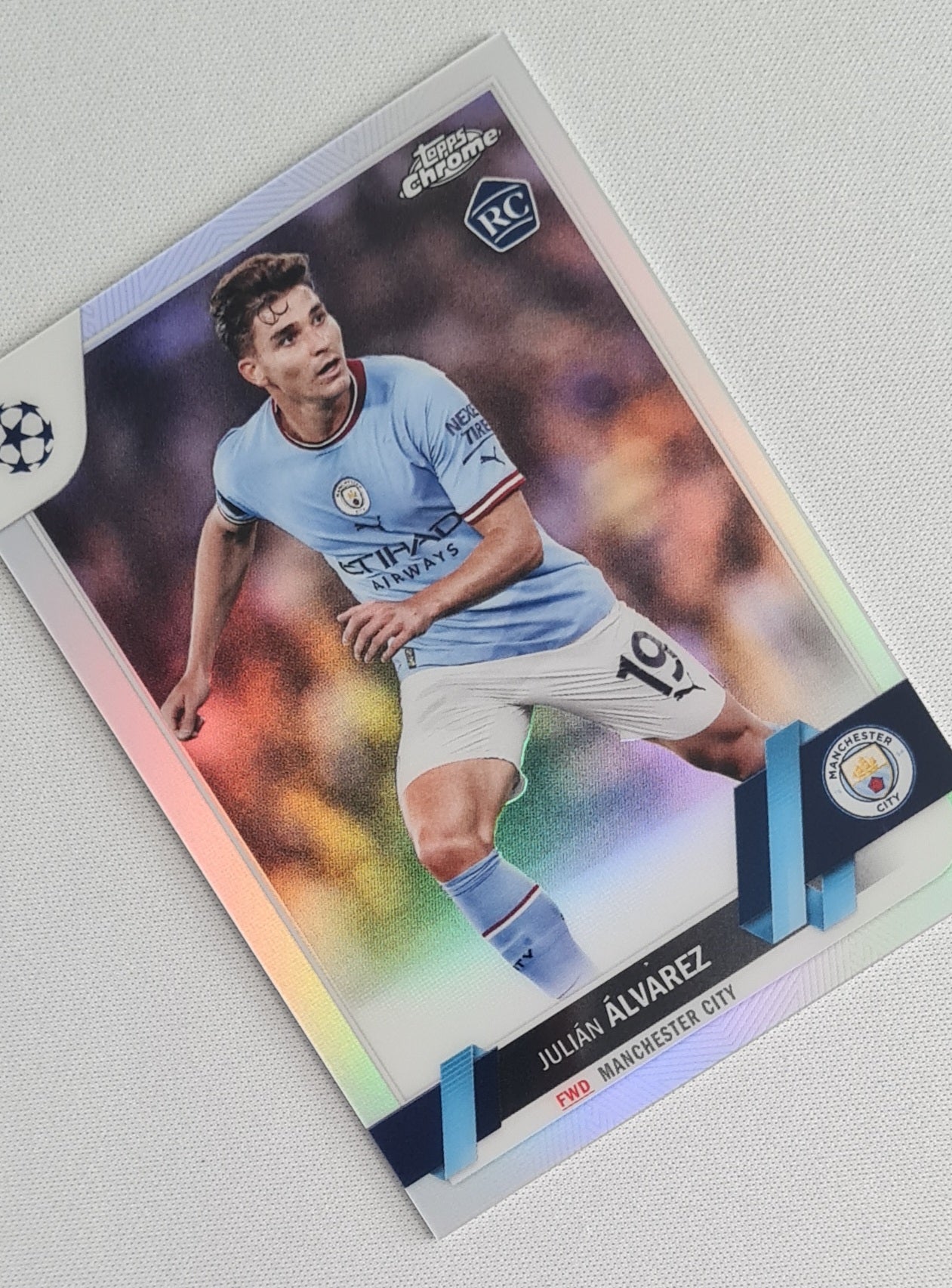 Julian Alvarez - 2022/23 Topps Chrome UEFA Club Competitions Silver #68 Manchester City