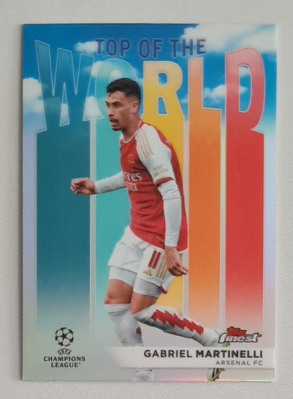 Gabriel Martinelli - 2023/24 Topps Finest UEFA Club Competitions Top Of The World #TW-7 Arsenal FC