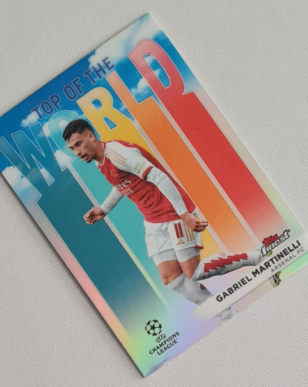 Gabriel Martinelli - 2023/24 Topps Finest UEFA Club Competitions Top Of The World #TW-7 Arsenal FC