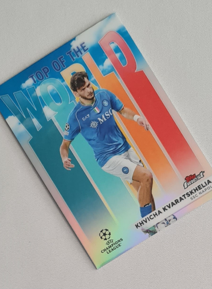 Khvicha Kvaratskhelia - 2023/24 Topps Finest UEFA Club Competitions Top Of The World #TW-5 SSC Napoli
