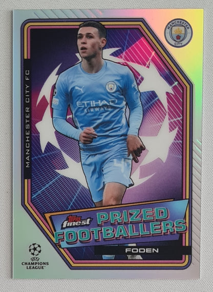 Phil Foden - 2021/22 Topps Finest Champions League Prized Footballers #PF-16 Manchester City FC
