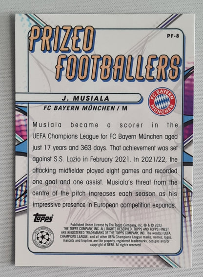Jamal Musiala - 2022/23 Topps Finest UEFA Club Competitions Prized Footballers #PF-8 FC Bayern München