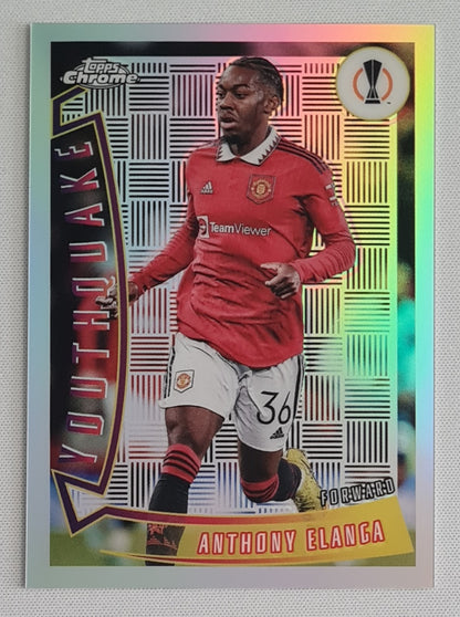 Anthony Elanga - 2022/23 Topps Chrome UEFA Club Competitions Youthquake #YQ-33 Manchester United