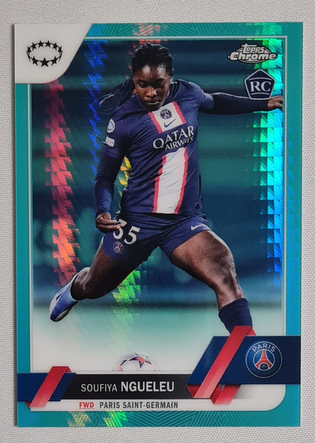 Soufiya Ngueleu - 2023 Topps Chrome Aqua PSG (CL) (RC) #28