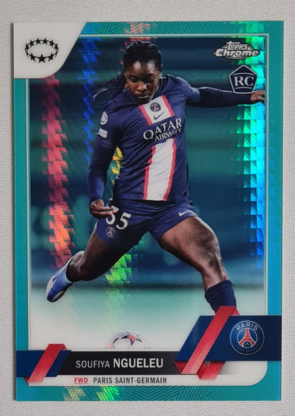 Soufiya Ngueleu - 2023 Topps Chrome Aqua PSG (CL) (RC) #28
