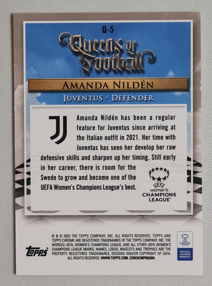 Amanda Nilden - 2023 Topps Chrome Queens of Football Juventus (CL) #Q-5