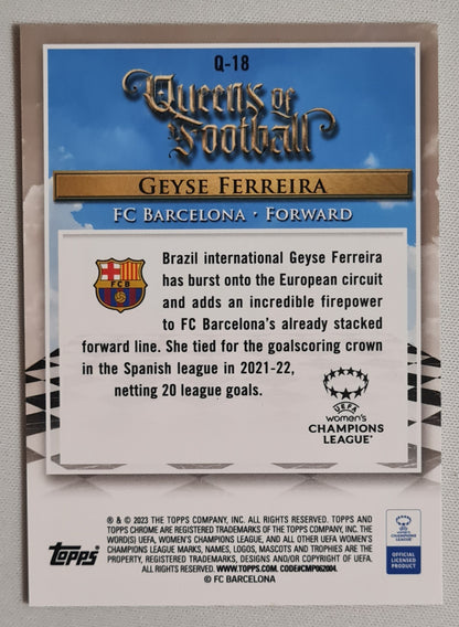 Geyse Ferria - 2023 Topps Chrome Queens of Football FC Barcelona #Q-18