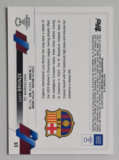 Lucy Bronze - 2023 Topps Chrome FC Barcelona (CL) #15