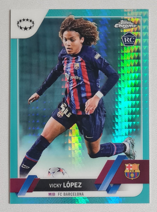Vicky Lopez - 2023 Topps Chrome Aqua FC Barcelona (CL) (RC) #2