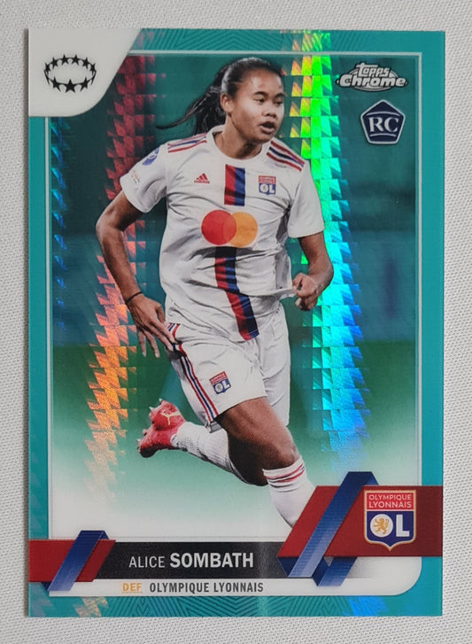 Alice Sombath - 2023 Topps Chrome Aqua Olympique Lyonnais (CL) (RC) #96