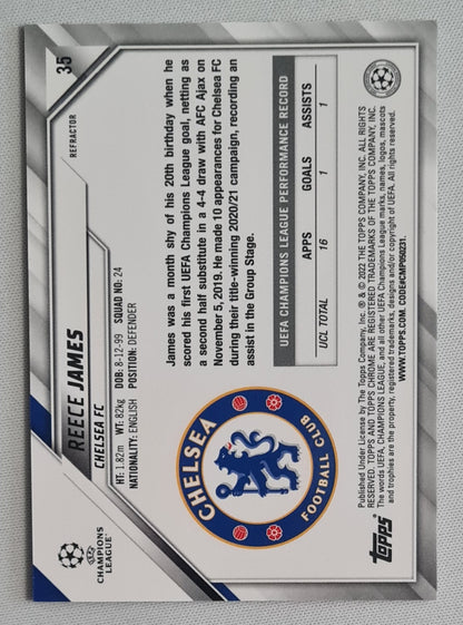 Reece James - 2022 Topps Chrome Chelsea FC Champions League #35 Refractor