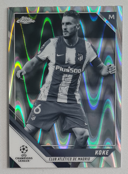 Koke - 2022 Topps Chrome Club Atletico de Madrid Champions League Image Variation #51