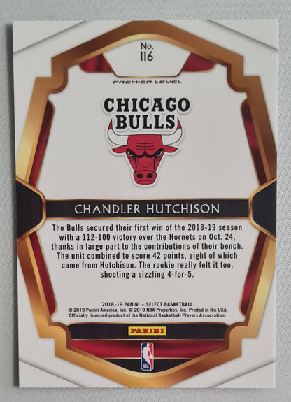 Chandler Hutchison - 2018/19 Panini Select Basketball NBA Chicago Bulls #116 Premier Level