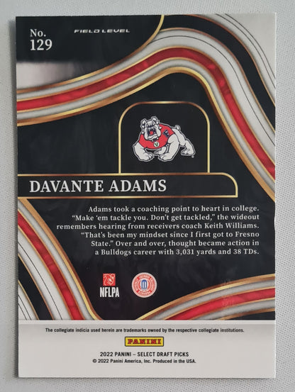 Davante Adams - 2022 Panini Select Draft Picks Fresno State Bull Dogs #129 Prizm Level