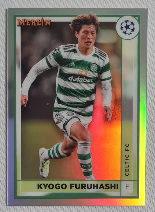Kyogo Furuhashi - 2023 Topps Merlin Collection Celtic FC (CL) #35 Refractor