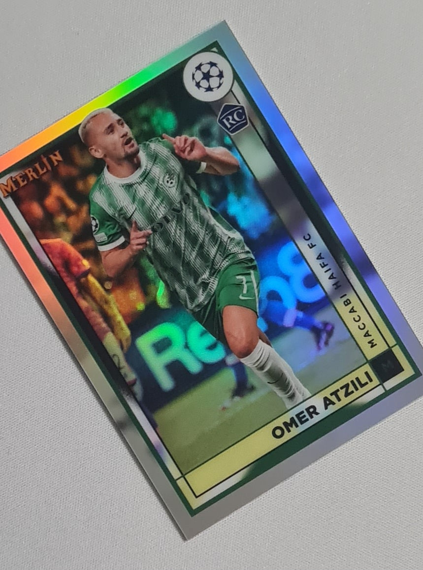 Omer Atzili - 2023 Topps Merlin Collection (RC) Maccabi Haifa FC (CL) #72 Refractor
