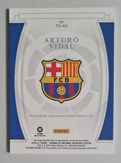 Arturo Vidal - 2020/21 Panini Chronicles National Treasures Soccer FC Barcelona #TS-AV /500 Autograph