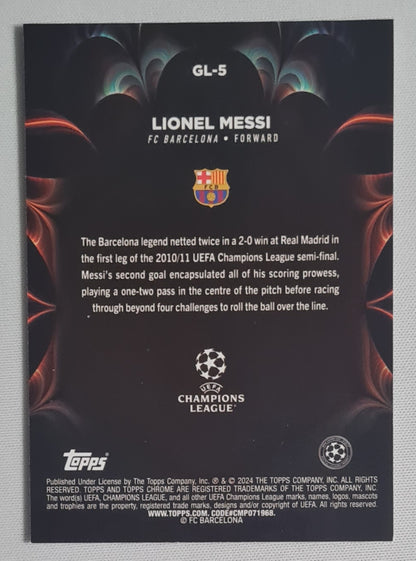 Lionel Messi - 2024 Topps Chrome Golazo FC Barcelona (CL) #GL-5