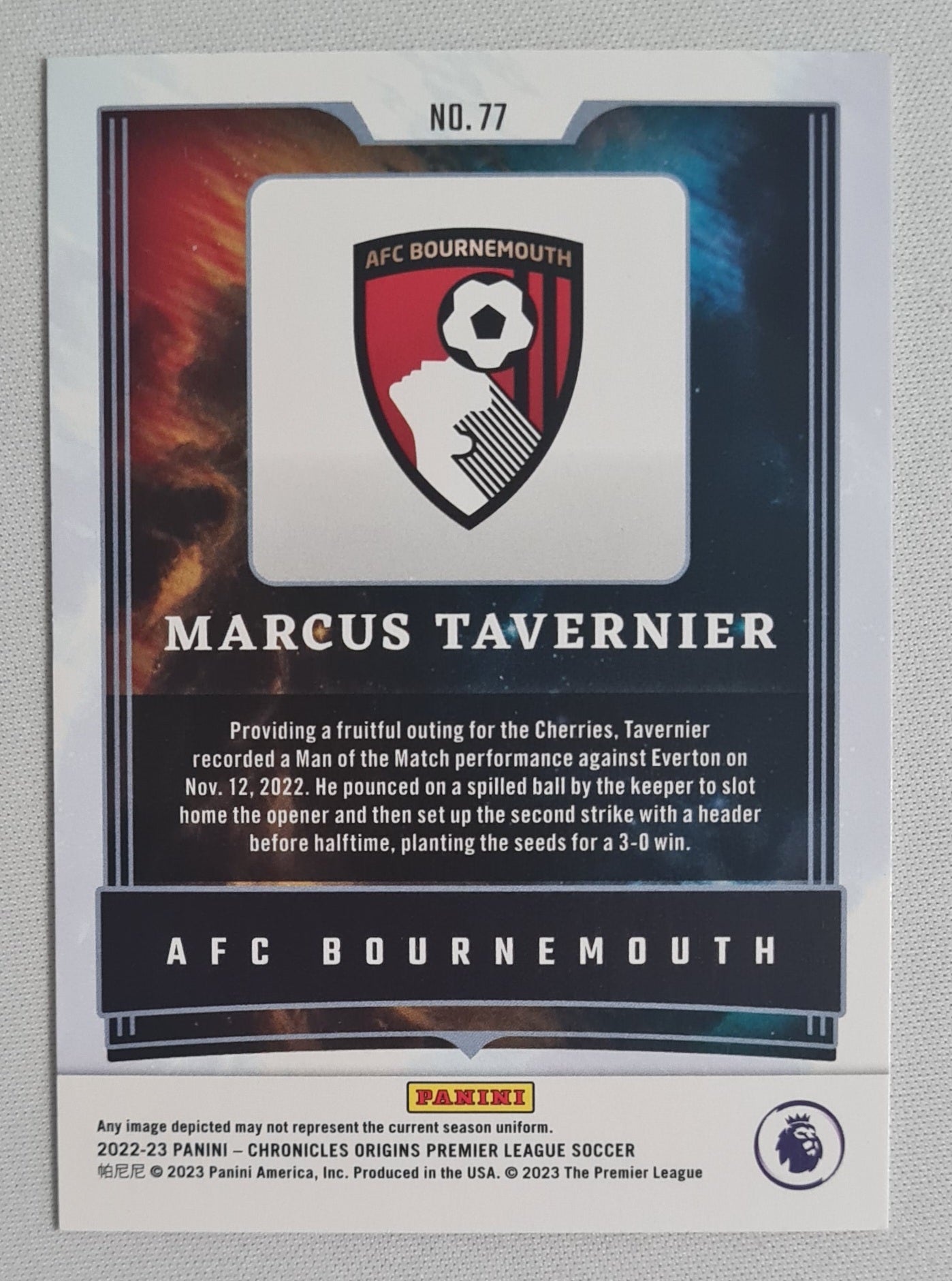 Marcus Tavernier - 2022/23 Panini Chronicles Origins Premier League Soccer AFC Bournemouth #77