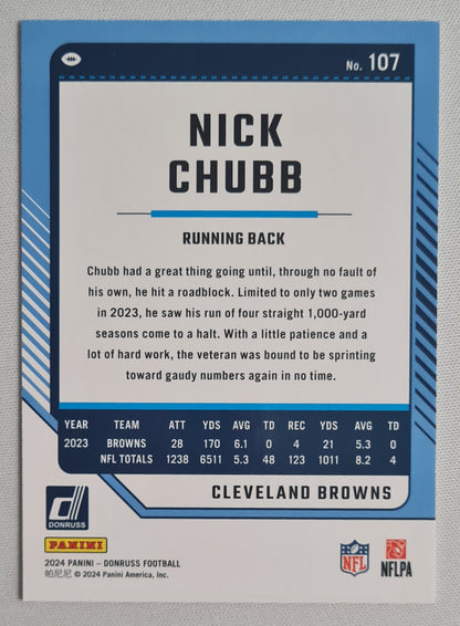 Nick Chubb - 2024 Panini Donruss Football NFL Cleveland Browns #107