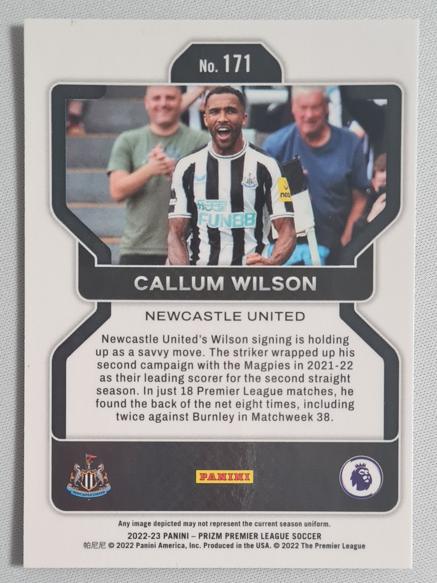 Callum Wilson - 2022/23 Panini Prizm Premier League Soccer Newcastle United #171