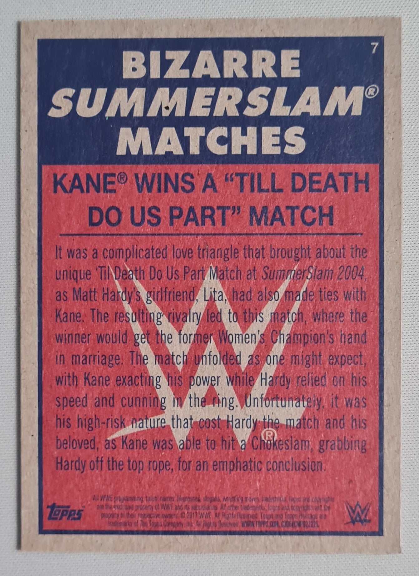 Kane - 2017 Topps WWE Bizarre SummerSlam Matches #7