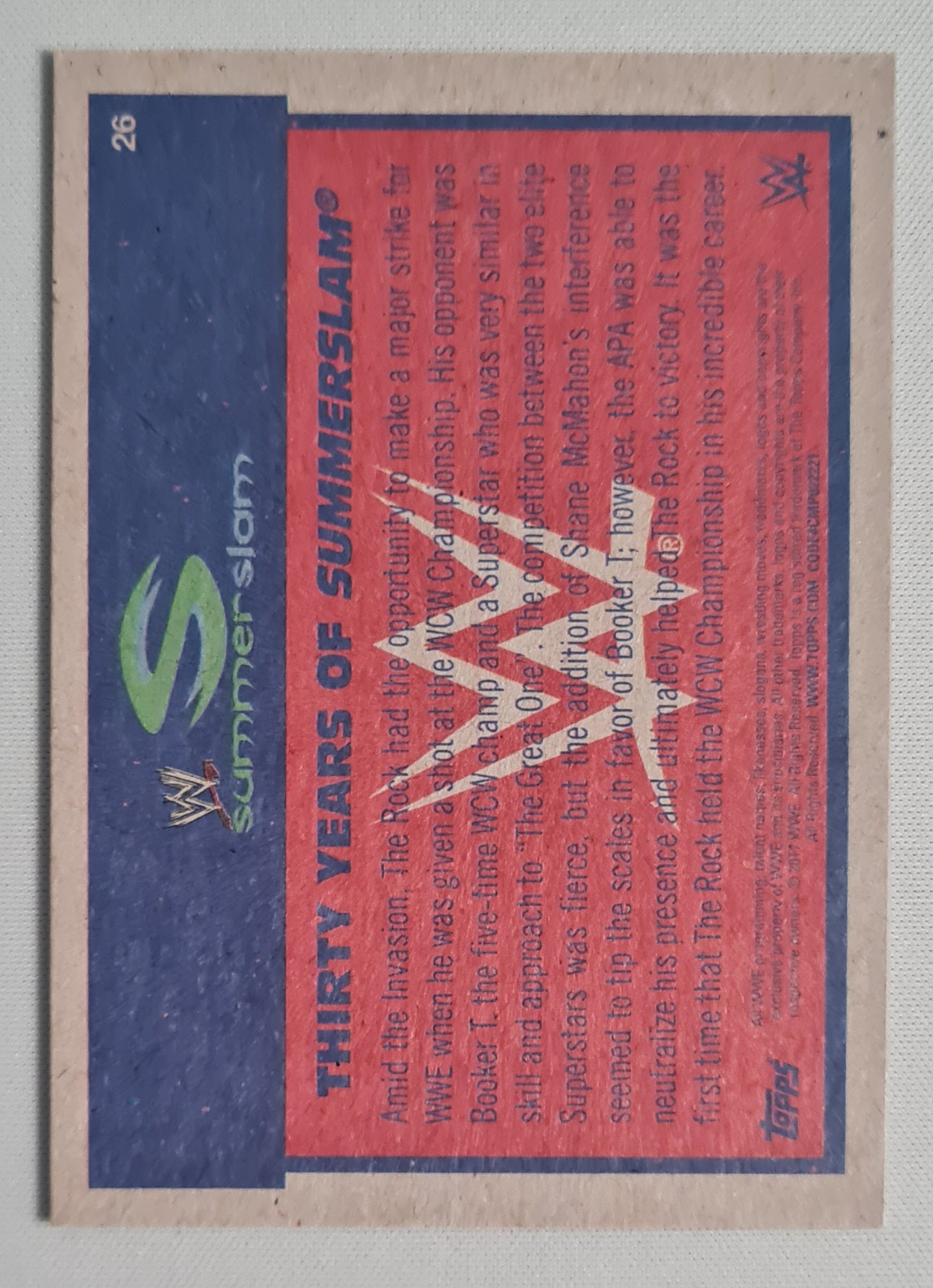 The Rock - 2017 Topps WWE Bizarre SummerSlam Matches #26