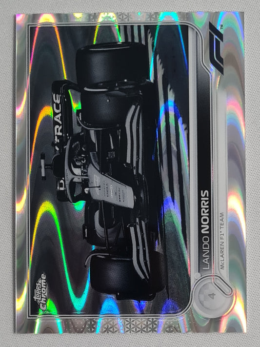 Lando Norris - 2022 Topps Chrome F-1 McLaren F1 Team # 35 Black & White Ray Wave