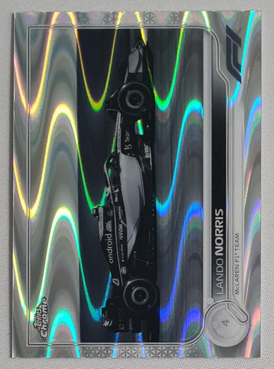 Lando Norris - 2022 Topps Chrome F-1 McLaren F1 Team # 119 Black & White Ray Wave
