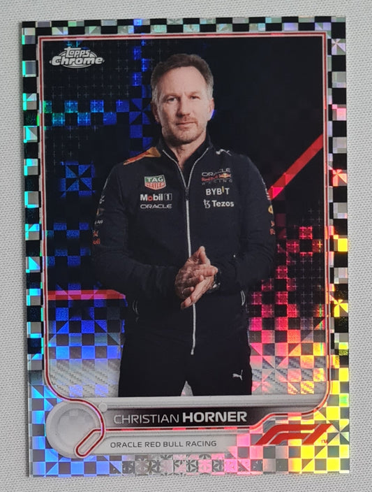 Christian Horner  - 2022 Topps Chrome F-1 Oracle Red Bull Racing #100 Checker Refractor