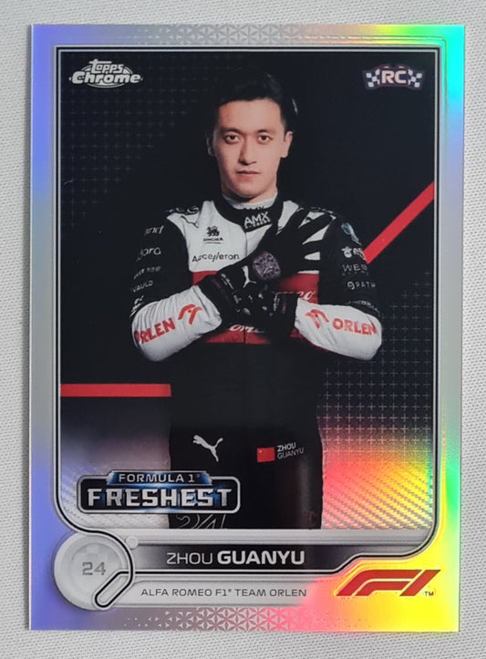 Zhou Guanyu - 2022 Topps Chrome F-1 Freshest (RC) Alfa Romeo F1 Team Orlen #200 Refractor