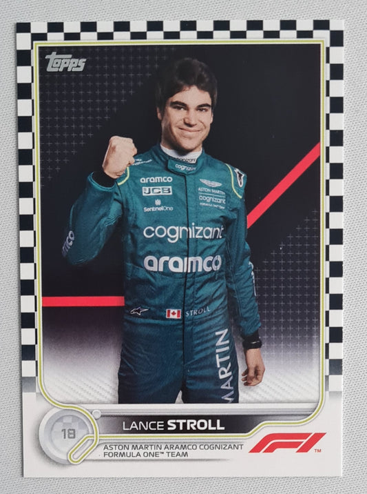 Lance Stroll - 2022 Topps F-1 Aston Martin Aramco Cognizant Formula One Team #48 Checker