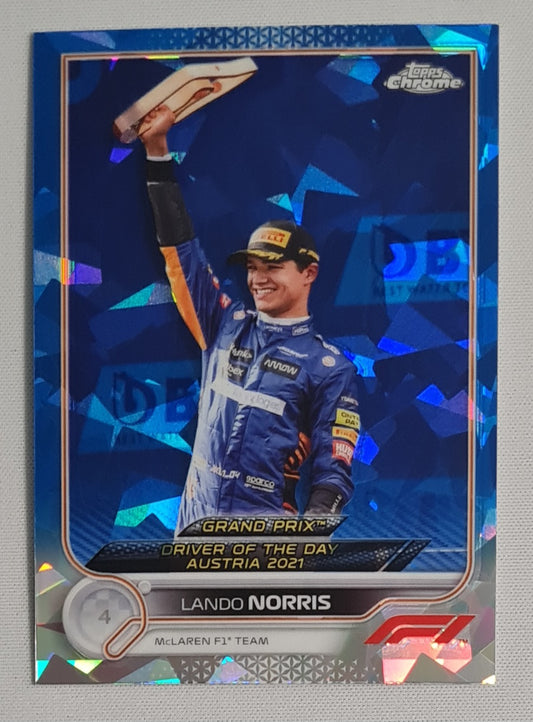 Lando Norris - 2022 Topps F-1 McLaren Formula One Team #181 Blue Cracked Ice
