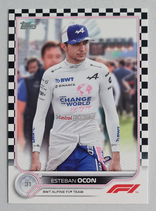 Esteban Ocon - 2022 Topps F-1 BWT Alpine Formula One Team #43 checker