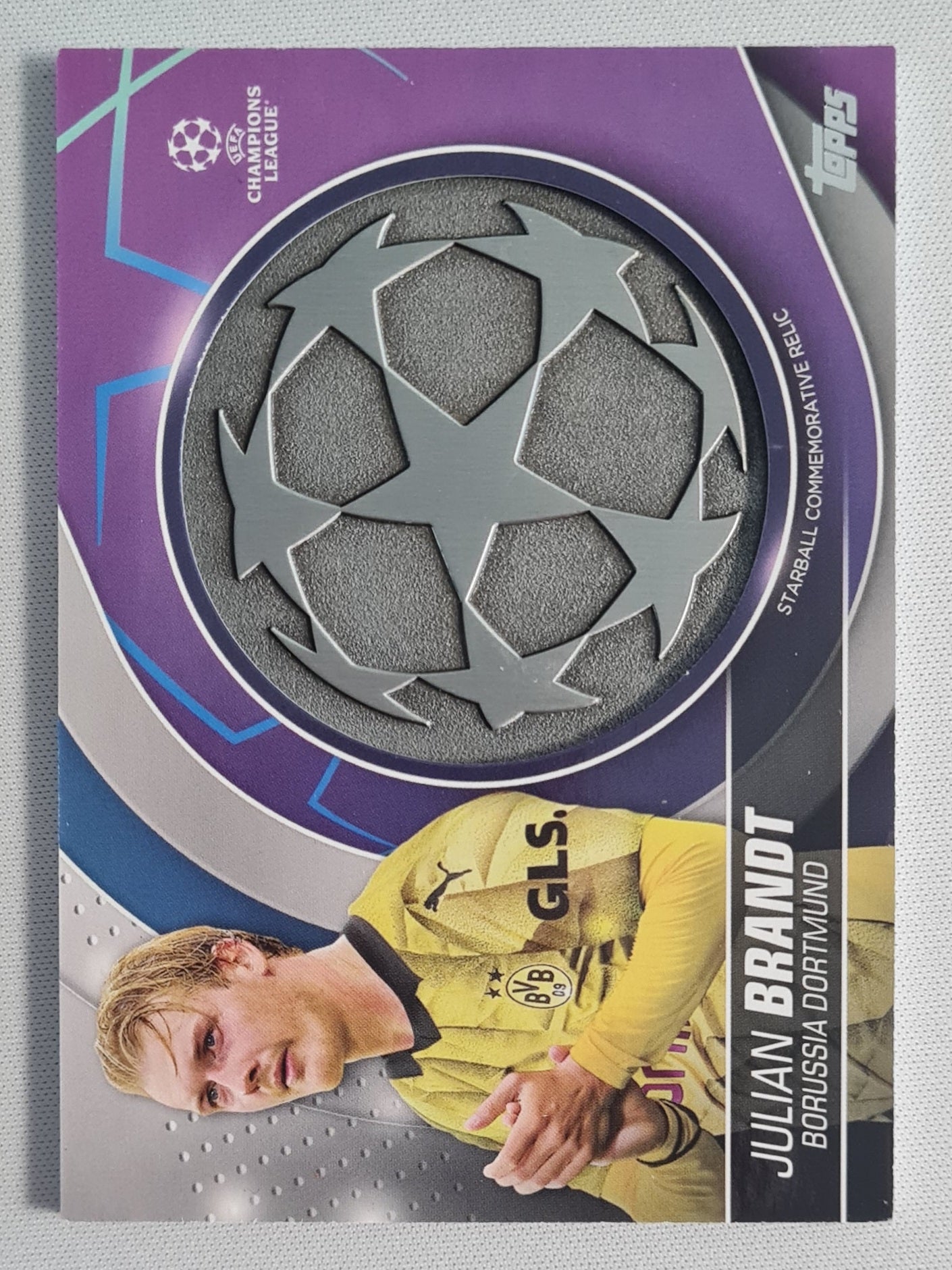Julian Brandt - 2024 Topps Champions League BVB09 #SC-JT Commemorative Starball Relic Card - Rare Find!