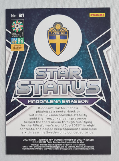 Magdalena Eriksson - 2023 Panini Donruss - Star Status - FIFA Women's World Cup 2023 Soccer #21