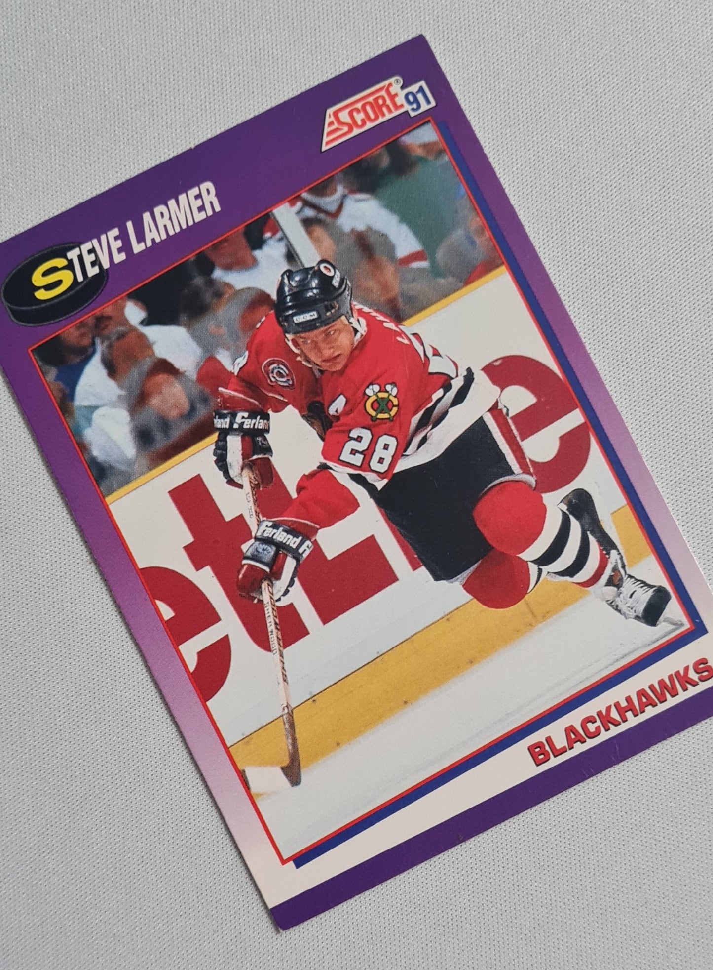 Steve Larmer - 1990 Score NHL Blackhawks Ice Hockey #140