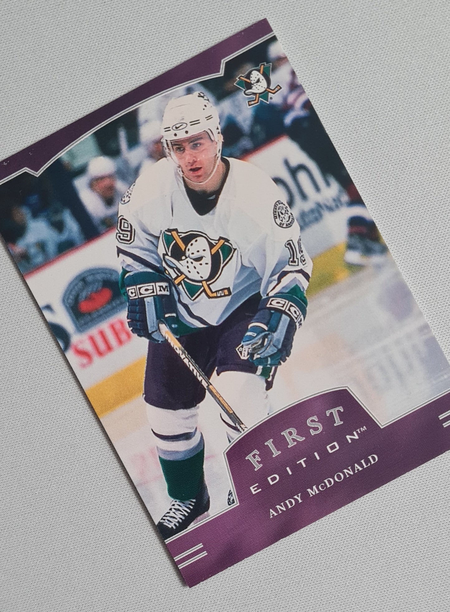Andy McDonald - 2002 Be a Player Trading Cards - In the Game - First Edition Mighty Ducks #207