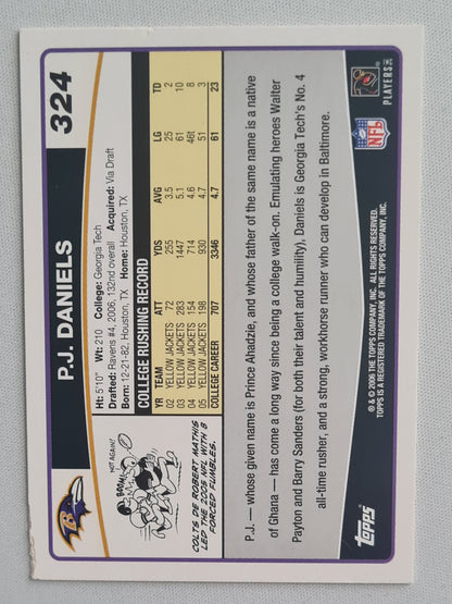 P.J. Daniels - 2006 Topps Rookie Card NFL Football Baltimore Ravens (AFC) #324