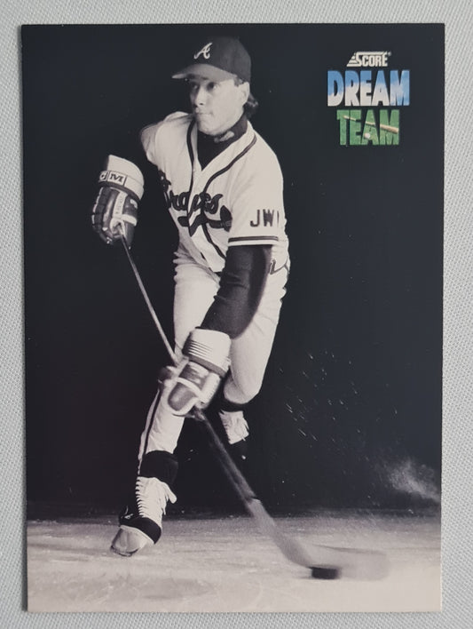 Tom Glavine - 1991 Score "Dream Team" MLB Pitcher Atlanta Braves - with a Slap Shot Icehockey #890