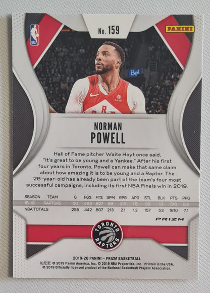 Norman Powell -2019/20 Panini Prizm Basketball NBA Toronto Raptors #159  Red/Whte/Blue Prizm