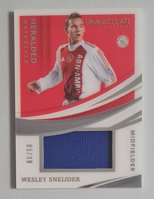 Wesley Sneijder - 2021 Panini Immaculate Heralded Materials Patch /99 #HM-WS Ajax Amsterdam