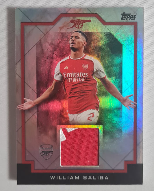 William Saliba - 2023/24 Topps Arsenal Team Set Marble Halls Relic Patch #MH-WS Arsenal