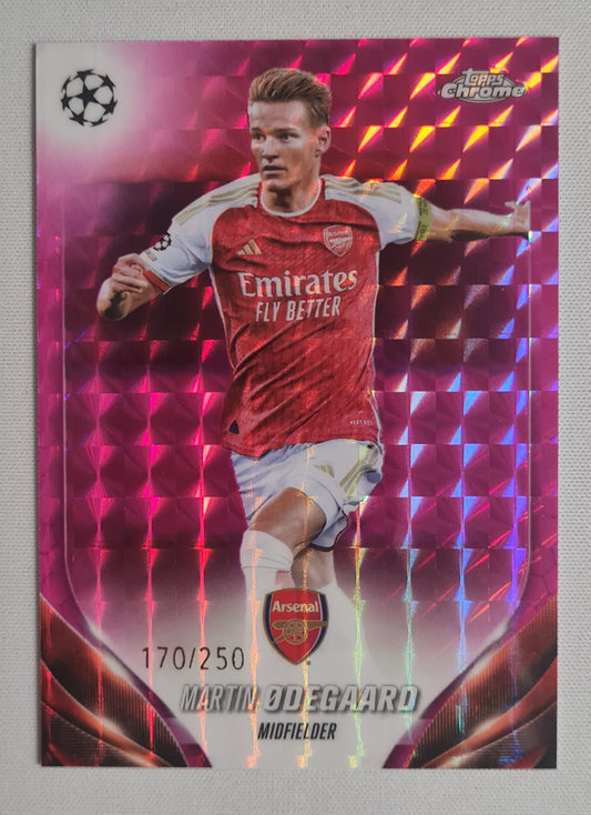 Martin Odegaard - 2023/24 Topps Chrome UEFA Pink Geometric /250 #111 Arsenal FC